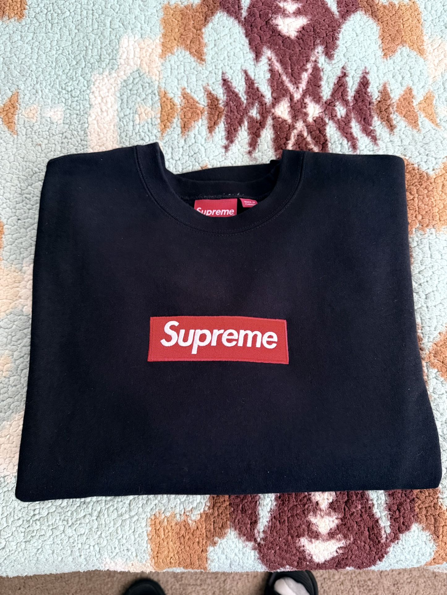 Men’s Supreme Box Logo Crewneck Sweater Black (2022)