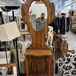 Antique Wooden Hall Tree