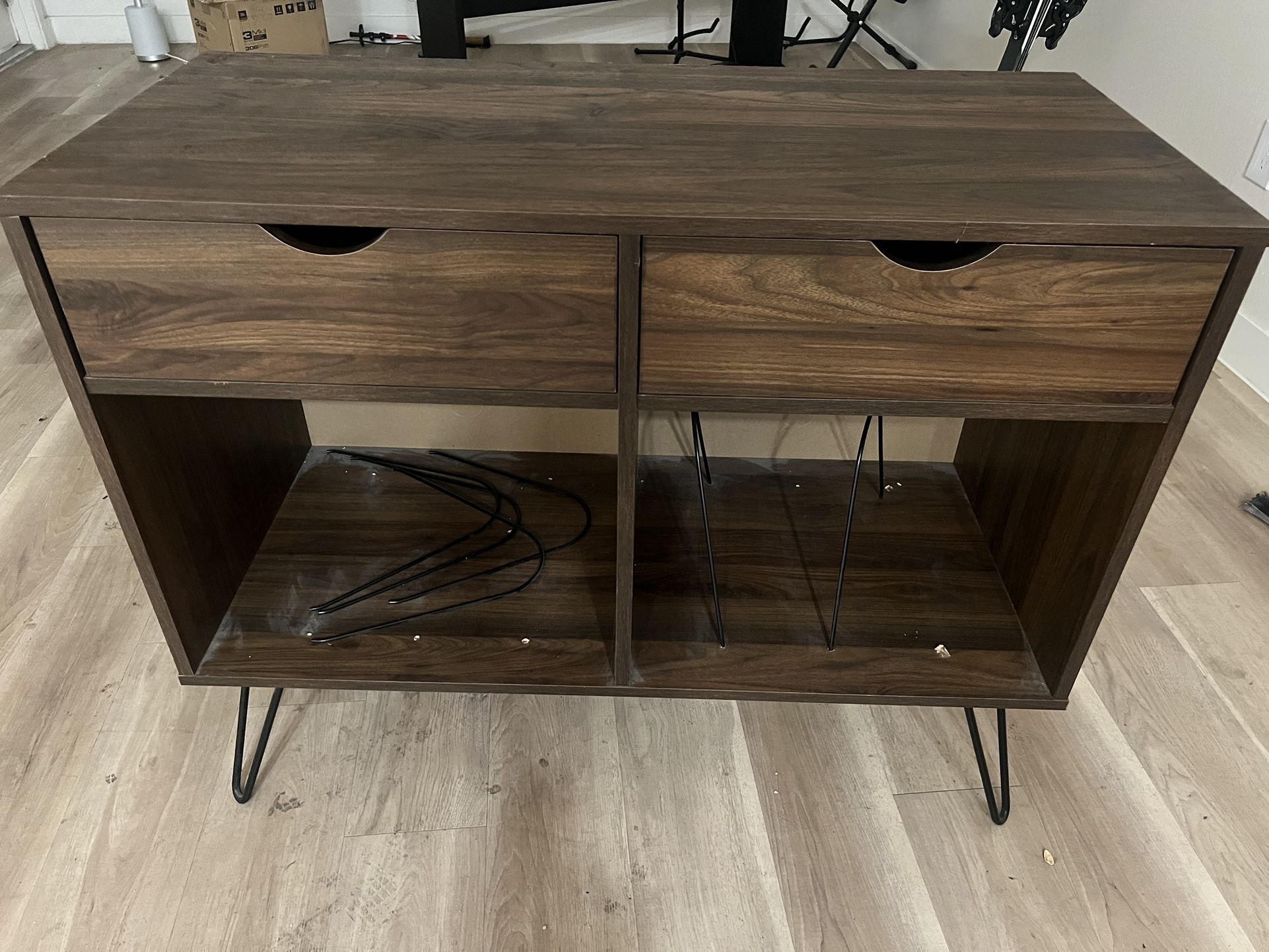 Console Table With Drawers And Dividers For Records Free