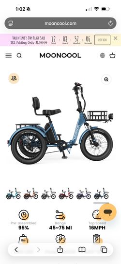 TK1 FOLDING ELECTRIC TRIKE set of 2