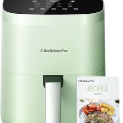 Air Fryer,Beelicious® 8-in-1 Smart Compact 4QT Air Fryers,Shake Reminder,450°F Digital Airfryer with Flavor-Lock Tech,Tempered Glass Display,Dishwashe