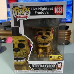 Funko Pop Games Five Nights At Freddy’s #1033 Withered Golden Freddy Hot Topic Exclusive