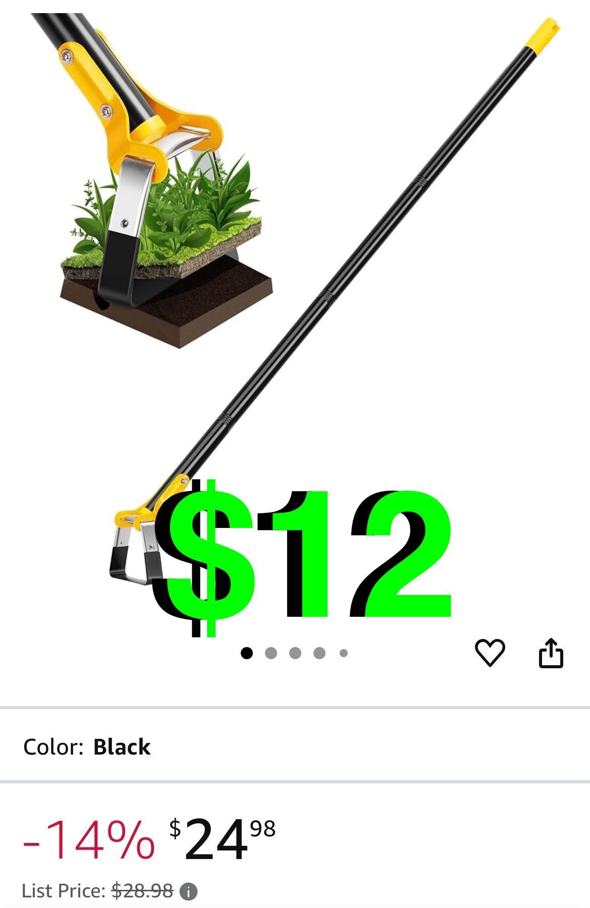 YUCEEN - Hoe Garden Tool,Scuffle Garden Hoe for Weeding 30-56 Inch,Long Handle Heavy Duty Adjustable Hula Hoe,Gardening Stainless Steel Loop Stirrup A