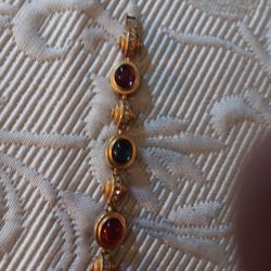 Vintage Bracelet With Colored Stones