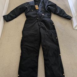 Carhartt Coveralls: Yukon Men's Black X06 Arctic Extremes Quilt Lined Coveralls