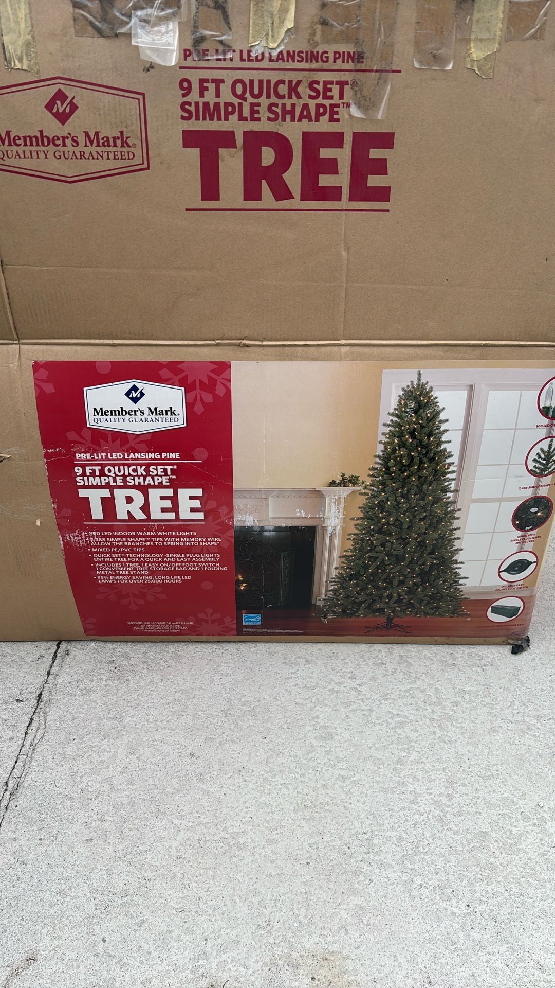 9’ Members Mark Christmas Tree 