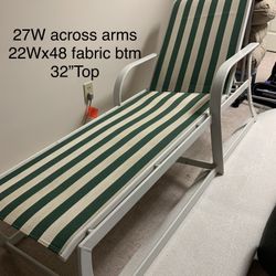 Winston lounge chair, pool chair, green&white