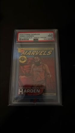 2020 Panini Donruss Press Proof Marvels James Harden PSA 9