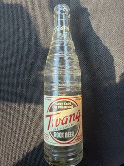 Vintage Twang Root Beer 10 Oz ACL Bottle Cammarano Bros Tacoma Seattle 1949