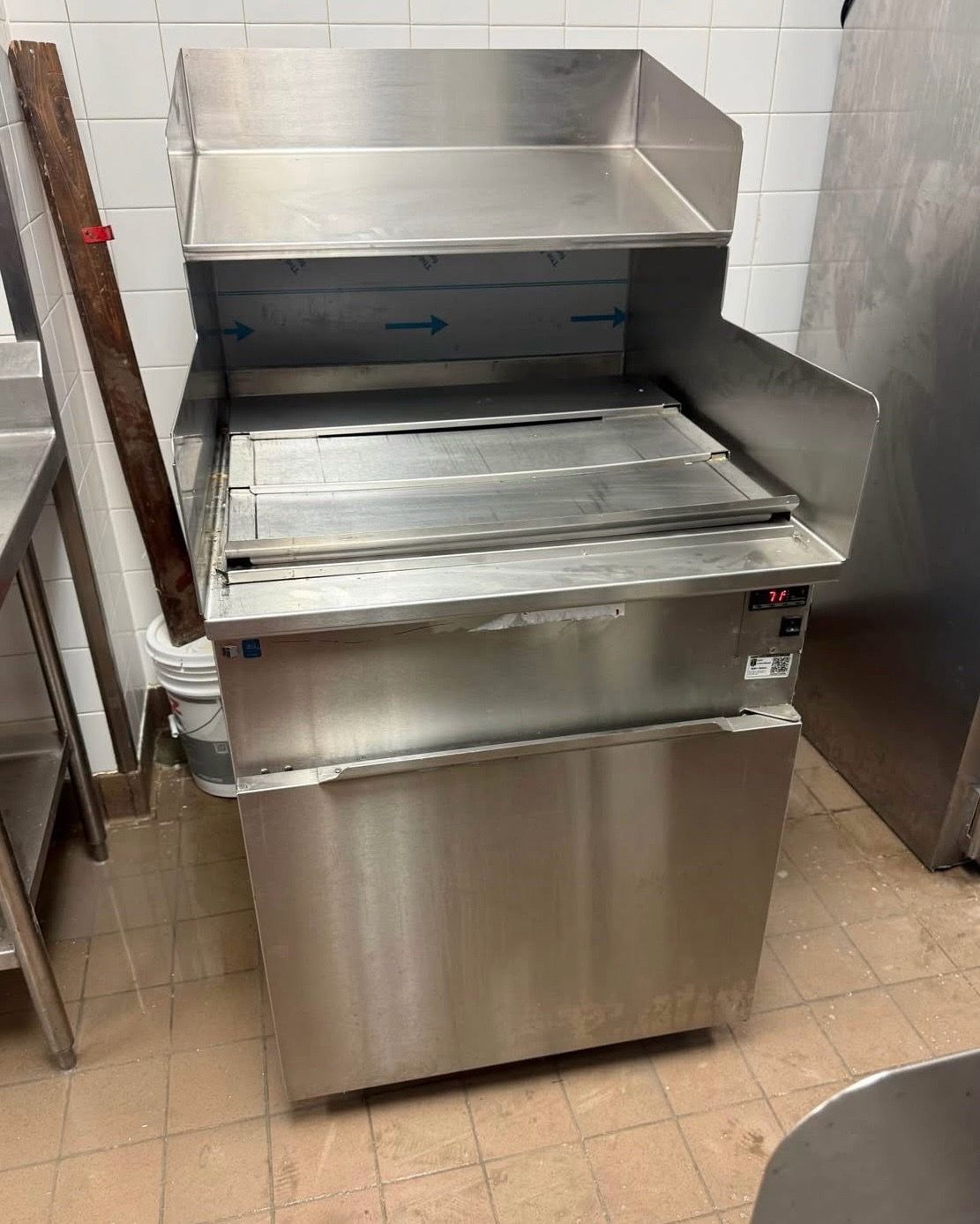 H&K Refrigerated Chicken Breading Batter Station Refrigerator Prep Table Cooler
