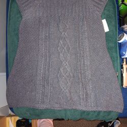 Women's Gray Knitted Xl Sweater By Caslon