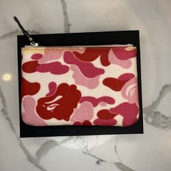 AUTHENTIC BAPE PINK CAMO COIN POUCH
