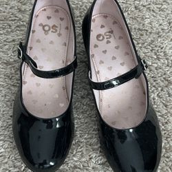 Girls Black Dress Shoes - Size 4 Medium 