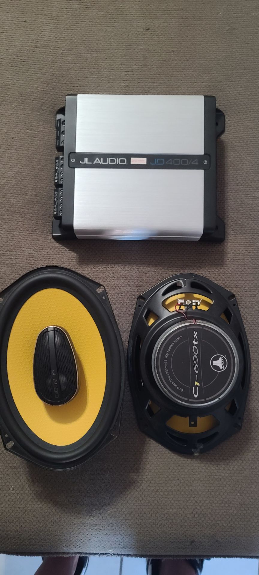 JL AUDIO 400/4 amp and 2-6/9 speakers for Sale in Porterville, CA - OfferUp