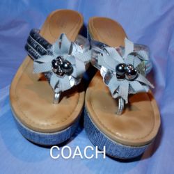 Coach Sandals, Sandals,Wedges, Platforms,One Of A Kind Summer Sandals Size 8.5 B 