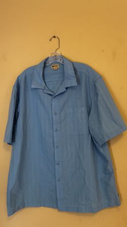 Shirt button down short sleeve xxl