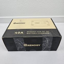 Renogy 12V 40A DC-DC Battery Charger with LiFePO4 Activation, Waterproof Smart Battery Charger Compatibility with Flooded, Gel, AGM, and Lithium Batt