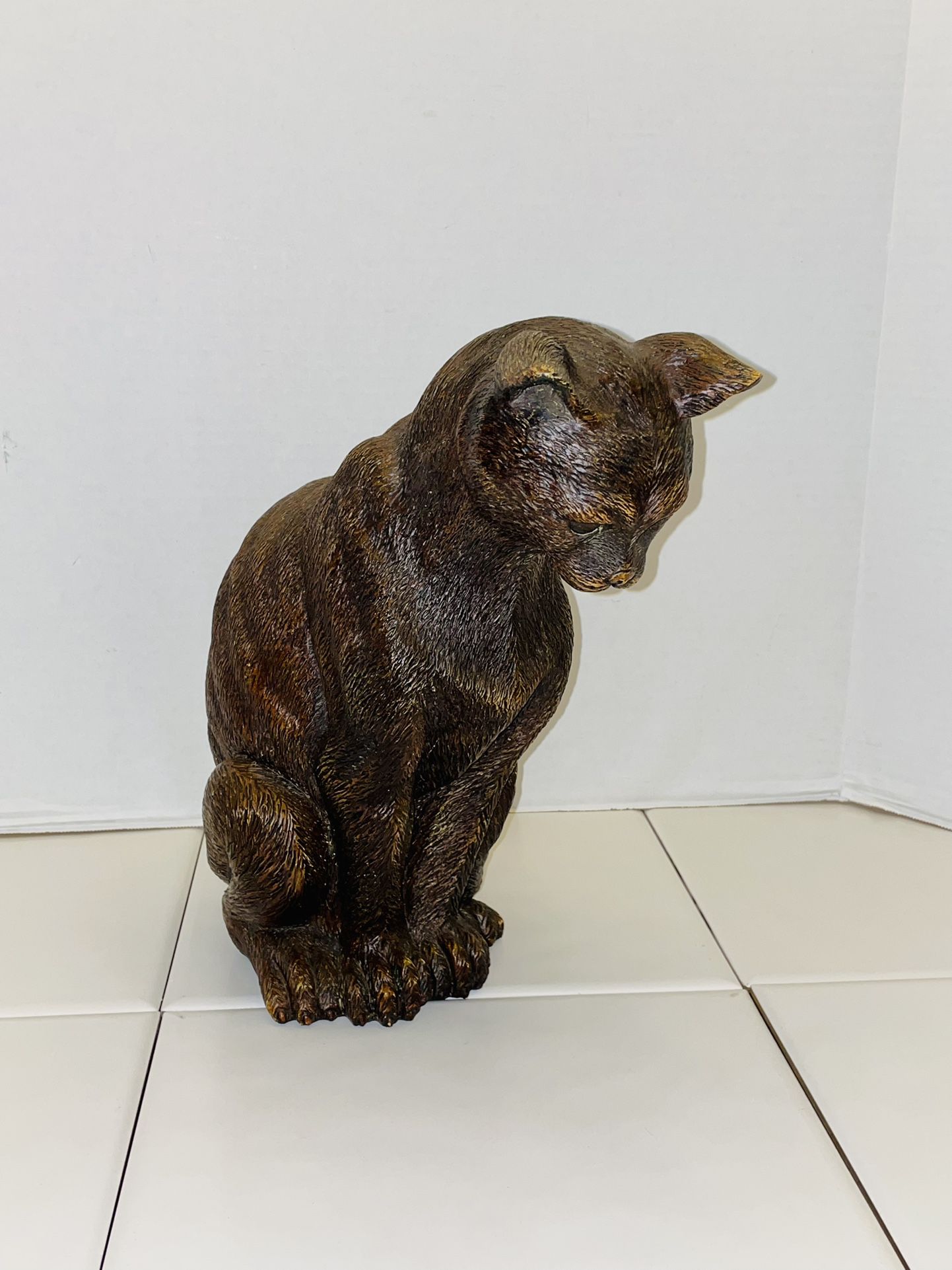 Vintage Chrisdon By Expo Large Realistic Cat Outdoor Garden Statue Decoration
