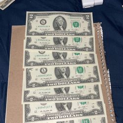 15 consecutive $2 Bills Collectibles (UNCIRCULATED SEQUENTIAL)