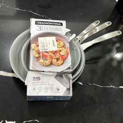 Tramontina 3 Pack Ceramic Non Stick Interior 8” 10” 12” 
