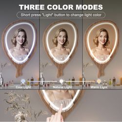 New tow led wall mirror