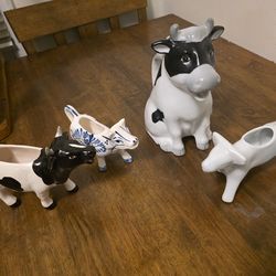 Vintage cow creamer dishes all for $15