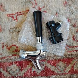 Stainless steel beer faucet and ball lock quick connect great for home brewing