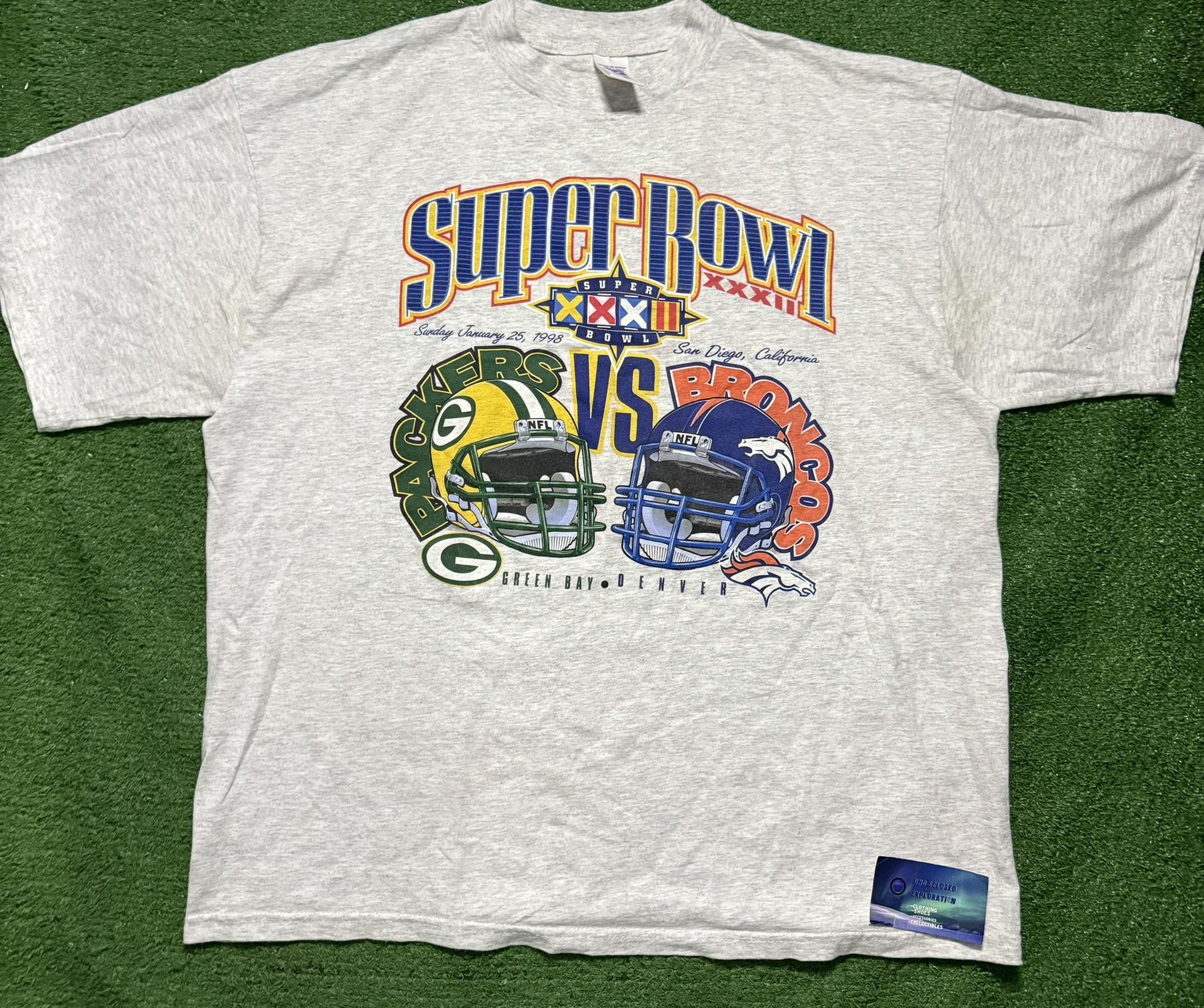 Vintage Broncos Vs Packers Super Bowl Shirt Xx-large