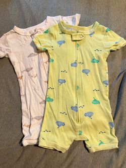 18M baby boy zipper short sleeve rompers