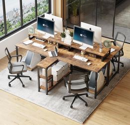 Two-person computer desk