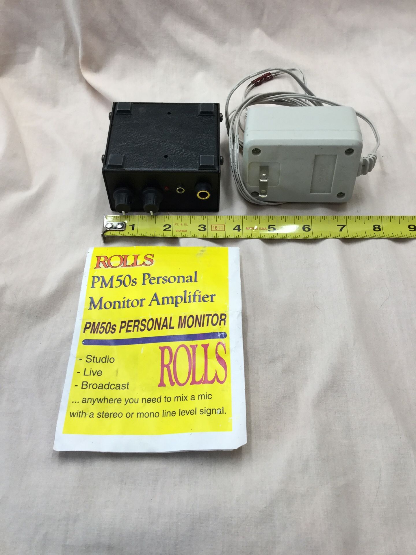 Rolls personal amplifier and power adapter