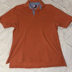 Tommy Hilfiger Men’s Polo Shirt - Size L - Orange