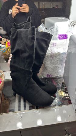 Black Suede Knee-High Boots size 6