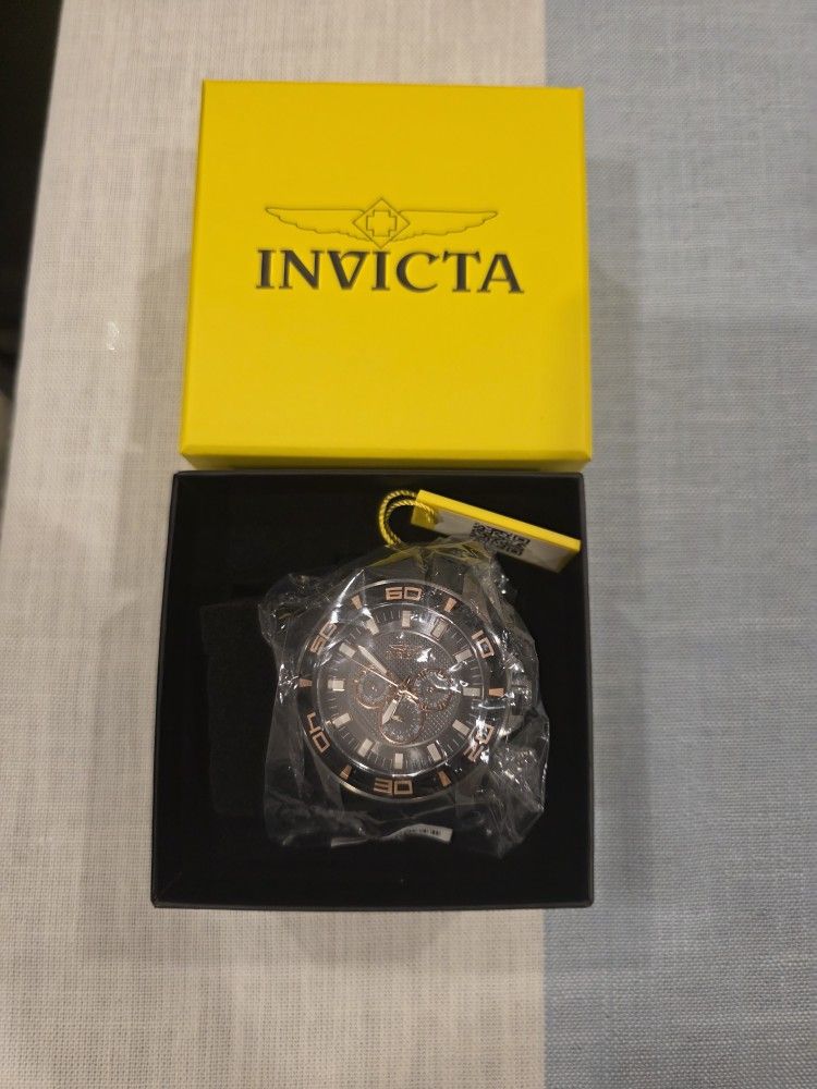 Invicta Pro Diver Impact Men’s 50mm Watch Rose Gold Black 35741
