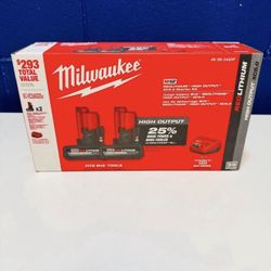 🔥 Milwaukee M12 High Output Starter Battery Kit + Charger