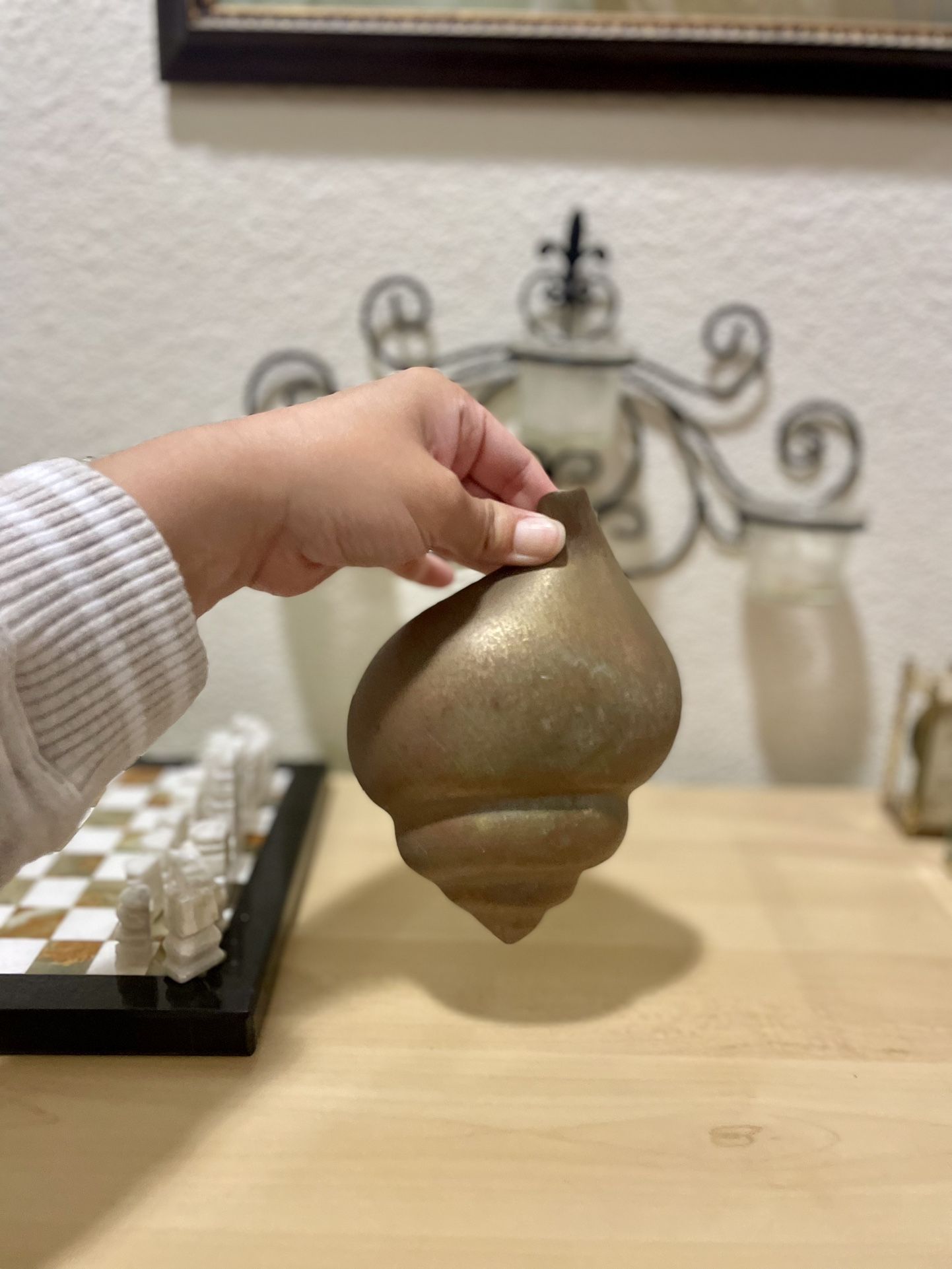 Vintage Brass Sea Shell Nautical Wall Hanging๐๐๐๏ธ
