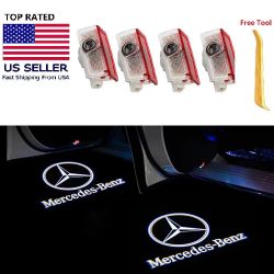 4PC Mercedes-Benz LED Door Courtesy Logo Light Ghost Shadow Laser Projector
