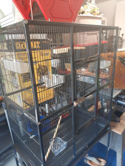 Bird cage with stand