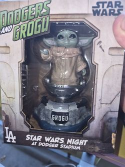 Star Wars 2026 "Grogu" Baby Yoda Bobblehead.  Located in "GLENDORA "