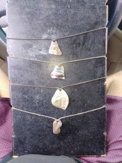 Handmade adjustable Coral/Stone Necklace 's