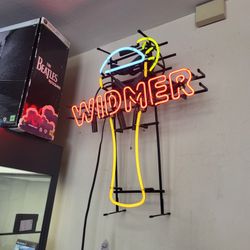 Widmer ale vintage original glass bar neon sign.