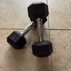 NEW 15 Pound Dumbbells