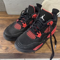 3Y Jordan 4 Retro Thunder Black and Red