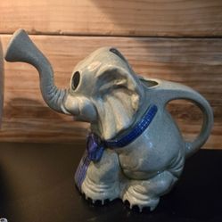 Vintage Elephant Ceramic Watering Can/planter
