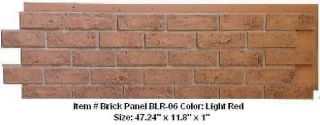 Faux Red Brick Wall Panels