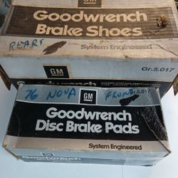 1974 Nova Front New Brake Pads And Rear Brake Shoes