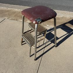 Vintage Metal Footstool