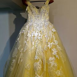 Yellow ball Gown