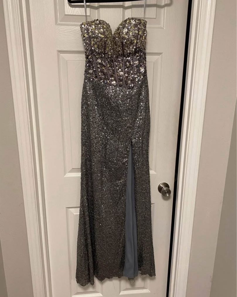 Silver Sequined Prom/formal Dress