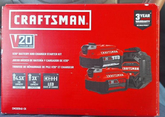 CRAFTSMAN V20 BATTERY COMBO